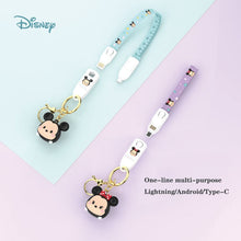 Load image into Gallery viewer, Lotso Mickey 3 in 1 Data Cable Charger Key Chain For Android Apple Samsung Huawei
