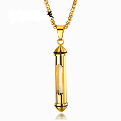 Glass Hourglass Cremation Jewelry Container Vial Pendant Urn Necklace