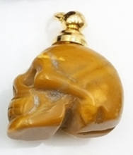 Cargar imagen en el visor de la galería, Natural Healing Crystal Perfume Ashes Keeper Skull Head Necklace
