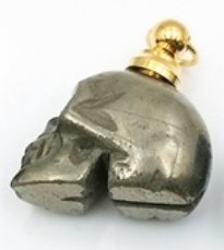 Natural Healing Crystal Perfume Ashes Keeper Skull Head Necklace