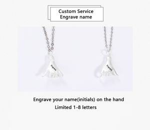 Pinky Promise Swear Hand Necklace For Best Friend Couples