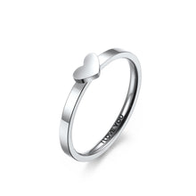Cargar imagen en el visor de la galería, Heart Matching Ring I Love You engraved Promise Ring
