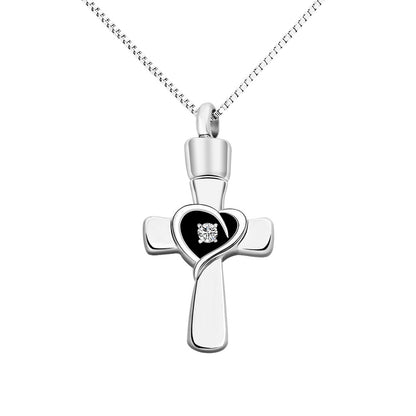 Keep Family Ashes haris into your Cross Urn Necklace