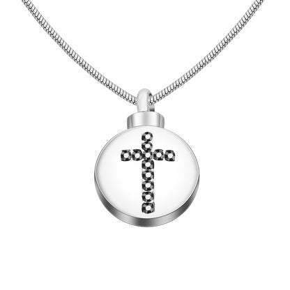 Keep Family Ashes haris into your Cross Urn Necklace