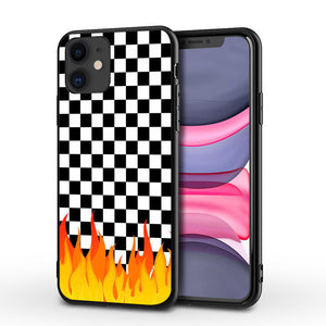 Artistic personality flame tempered phone cases for iPhone
