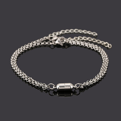 Distance Magnetic Couple BFF Bracelet Necklace