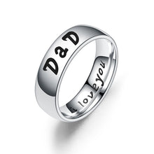 Load image into Gallery viewer, Mom Daughter Dad Son &quot;I Love You&quot; Matching Rings
