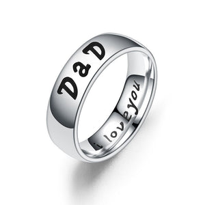 Mom Daughter Dad Son "I Love You" Matching Rings