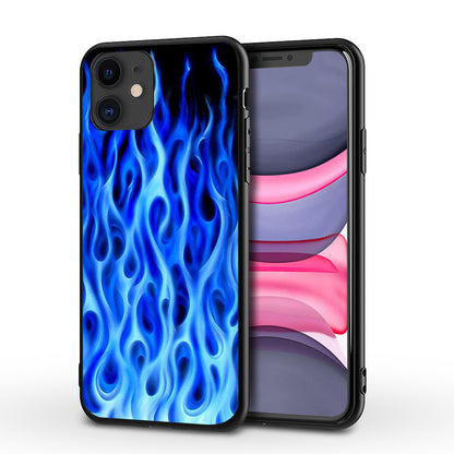 Artistic personality flame tempered phone cases for iPhone