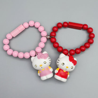 Lighting Hello Kitty Say "I Love You" Phone Charger Bracelet Charger Cable Magnetic Bracelet