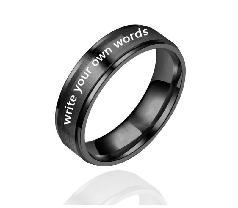 "To Be My BFF?" Write your words To Your BFF Couples Family Personality Ring