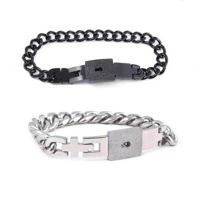 Couples 2BFFs Lock Each Others Bracelets