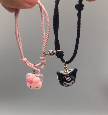 My Melody Kuromi Spongebob Patrick Stitch Magnetic Bracelet Add Keep Blood Bracelet