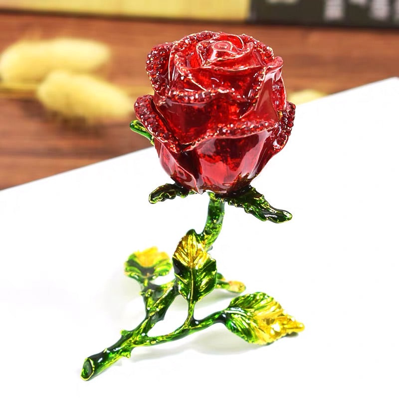 Amazing Rose Metal Jewelry Gift Box