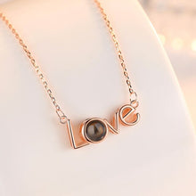 Load image into Gallery viewer, 100 languages I love you Projection Necklace
