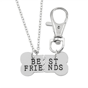 Good Friends Series Stitching Pattern Pendant Necklace