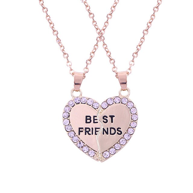 Good Friends Series Stitching Pattern Pendant Necklace