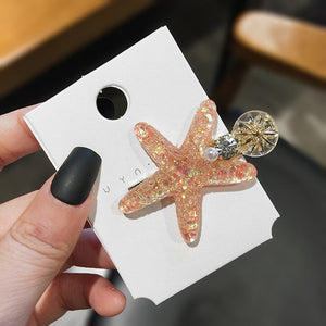 Acrylic Shell Starfish Hair Clips Fashion Accessories