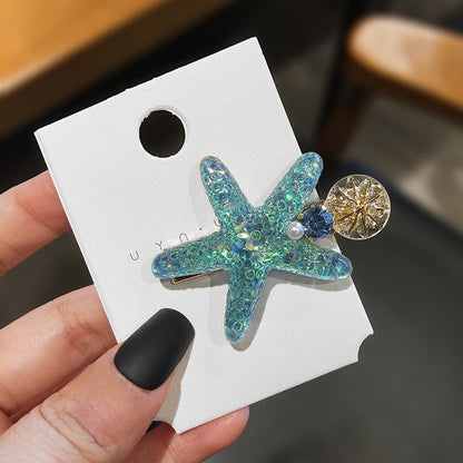 Acrylic Shell Starfish Hair Clips Fashion Accessories