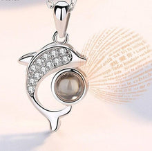 Load image into Gallery viewer, I Love You in 100 Languages Dolphin Pendant Necklace
