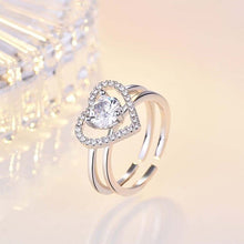 Load image into Gallery viewer, BFF Romantic Love Heart 2 in 1 Ring
