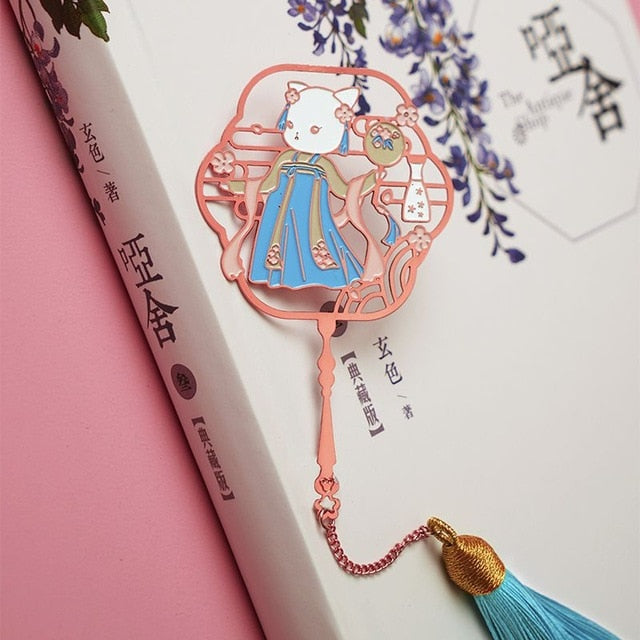 Metal Bookmark Kawaii Cat