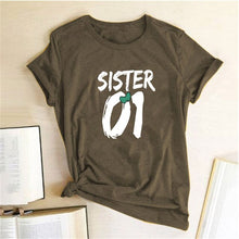 Load image into Gallery viewer, Number 01 02 Print Best Friend T-shirt
