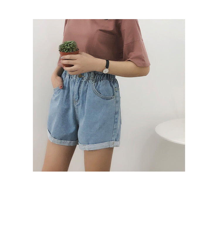 Summer High Waist Denim Shorts Loose Fashion Jeans