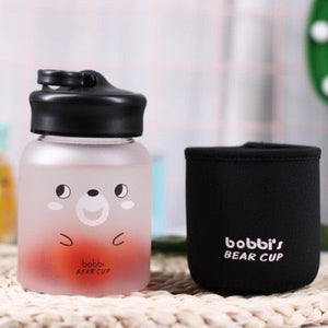 Cute Glass Student Couple Transparent Frosted Water Cup