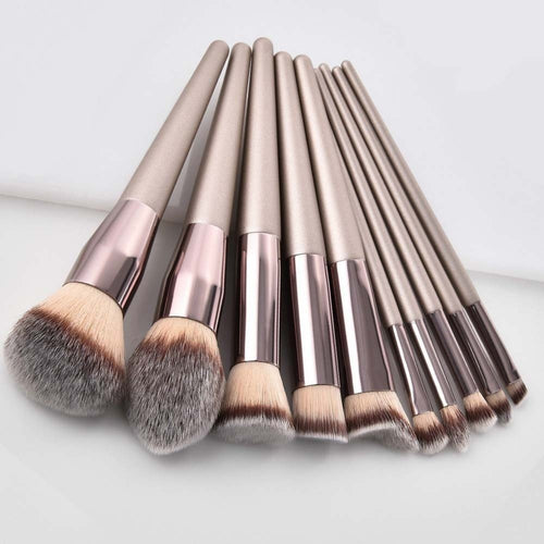 Luxury Champagne Makeup Brushes