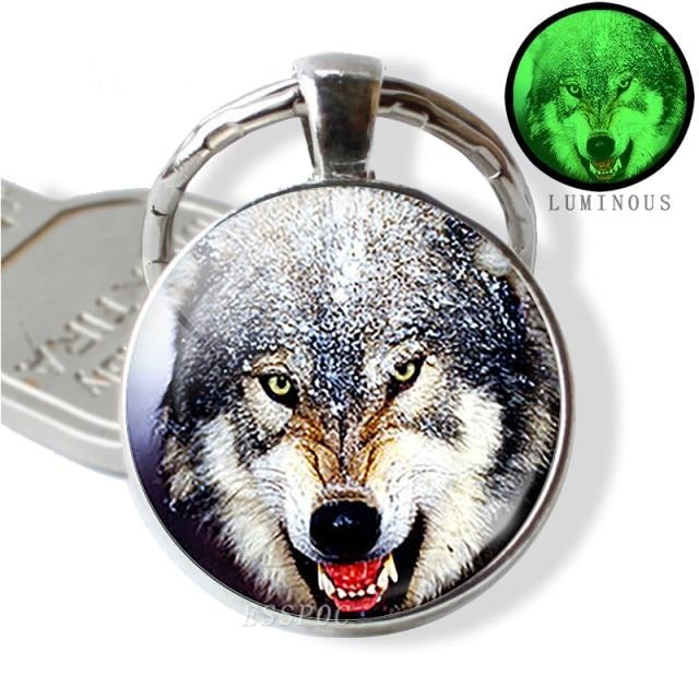 Luminous Glow In The Dark Wolf Key Chain Key Rings Holder