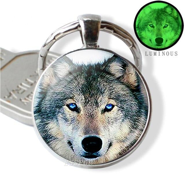 Luminous Glow In The Dark Wolf Key Chain Key Rings Holder