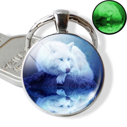 Luminous Glow In The Dark Wolf Key Chain Key Rings Holder