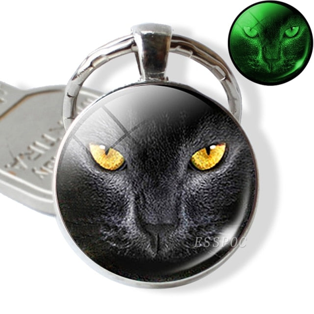 Luminous Glow In The Dark Wolf Key Chain Key Rings Holder