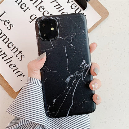 Holder Stand Marble Case For iPhone Huawei Skin IMD Silicon Phone Case