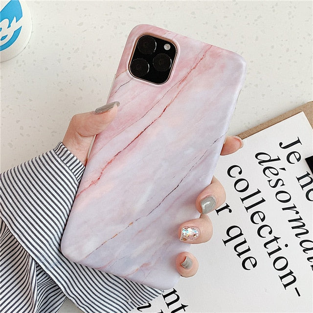 Holder Stand Marble Case For iPhone Huawei Skin IMD Silicon Phone Case