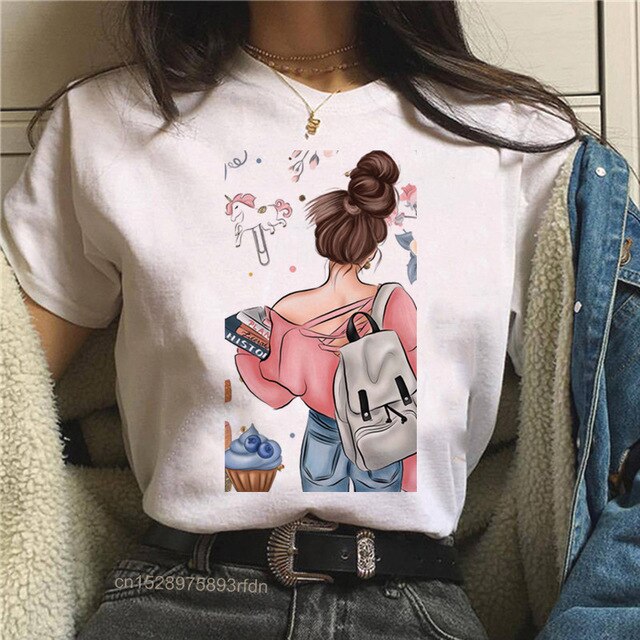 Women Best Friends Girl T-Shirt Girl Summer Casual Tops