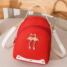 Load image into Gallery viewer, Women&#39;s Solid Color Leather Little Swan Backpack
