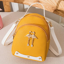 Cargar imagen en el visor de la galería, Women&#39;s Solid Color Leather Little Swan Backpack
