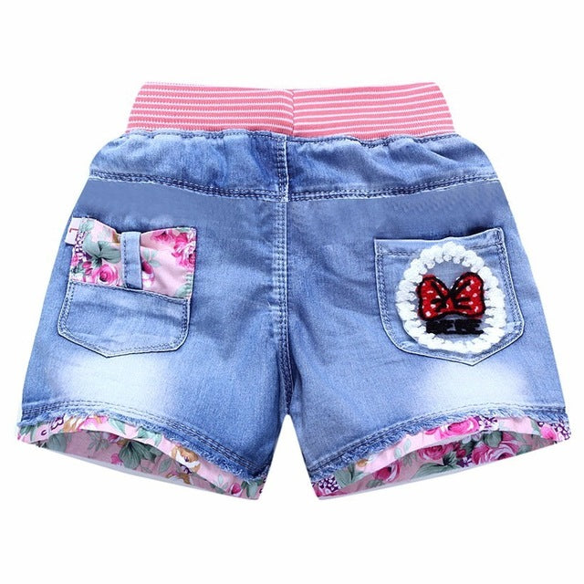 New Summer Kids Fashion Girl Short Princess Jeans