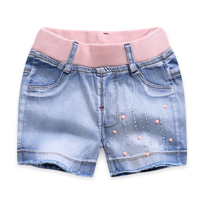 New Summer Kids Fashion Girl Short Princess Jeans