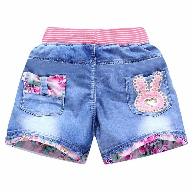 New Summer Kids Fashion Girl Short Princess Jeans