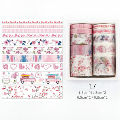 10pcs/box Cute Cartoon Animals Washi Tapes