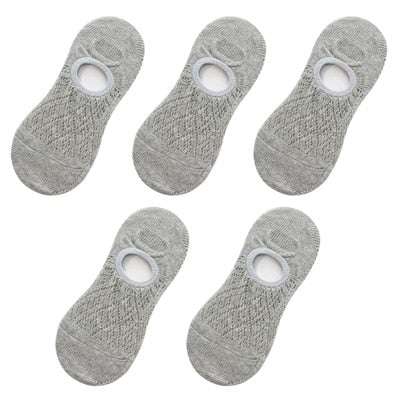 5 Pairs/Set Women Silicone non-slip invisible Socks