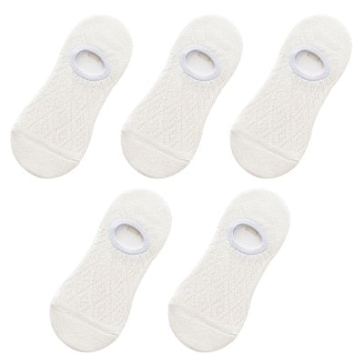 5 Pairs/Set Women Silicone non-slip invisible Socks