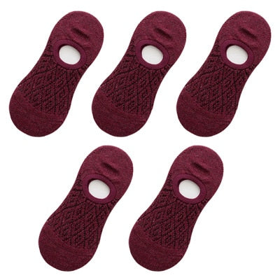 5 Pairs/Set Women Silicone non-slip invisible Socks