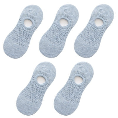 5 Pairs/Set Women Silicone non-slip invisible Socks