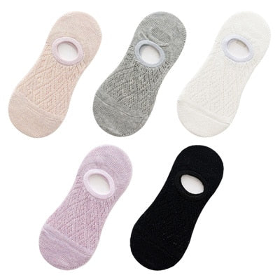 5 Pairs/Set Women Silicone non-slip invisible Socks