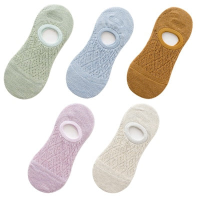 5 Pairs/Set Women Silicone non-slip invisible Socks