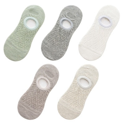 5 Pairs/Set Women Silicone non-slip invisible Socks